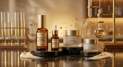 باقة الريتينول للعناية بالبشرة – Retinol Skincare Bundle | سيروم + كريم وجه + كريم عين لمكافحة التجاعيد
