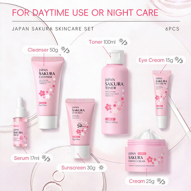 Sakura Royal Skincare Set | بوكس العناية بالبشرة المتكامل 6 قطع
